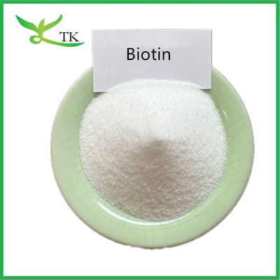 Suplemento de crescimento do cabelo Biotina pura em pó 1% 98% Vitamina H B7 CAS 58-85-5